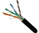 [PW612] CAT6 1000' BLACK SOLID UTP DIRECT-BURIAL GEL-FILLED NETWORK BULK CABLE