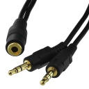 [RC112G] 3.5MM STEREO 6' F-M/M Y-CABLE (FT4/CMG)
