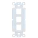 [SJ803] 3-PORT DECORA STRAP KEYSTONE INSERT - WHITE