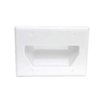 [WP3G] DATACOMM 3-GANG RECESSED WALL PLATE - WHITE