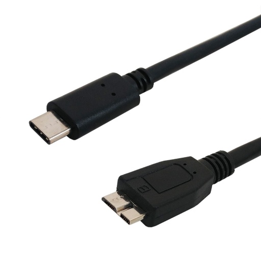 USB 3.1 TYPE C MALE TO MICRO-B MALE CABLE 3A BLACK