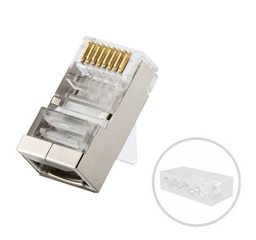 [C6A452S] RJ45 CAT6A STP SOLID/STRANDED CONNECTOR (10/BAG)